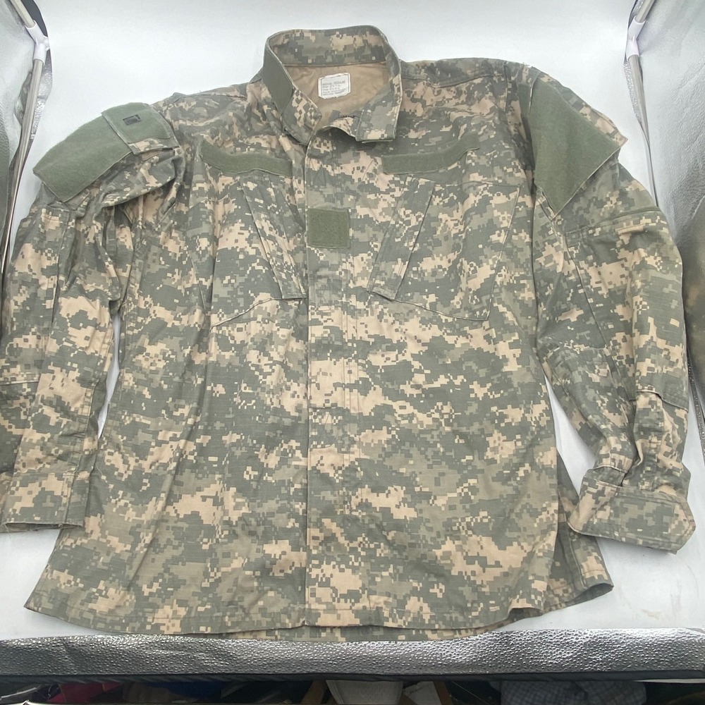 US ARMY ACU shirt‎ Coat Jacket Medium Regular Camo Nylon Cotton Tactical